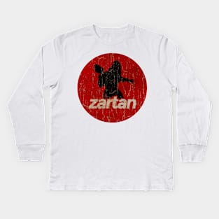 Zartan - simple red circle vintage Kids Long Sleeve T-Shirt